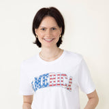 America Graphic T-Shirt for Women in White