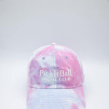 American Needle Ballpark Tie Dye Pickleball Social Club Hat in Blue/Pink