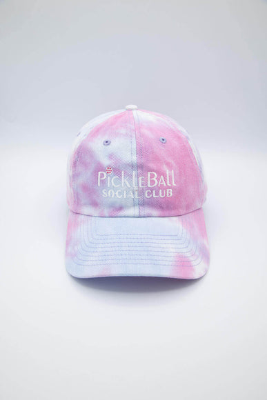 American Needle Ballpark Tie Dye Pickleball Social Club Hat in Blue and Pink