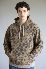 Ariat All Over Print Hoodie for Men in Khaki