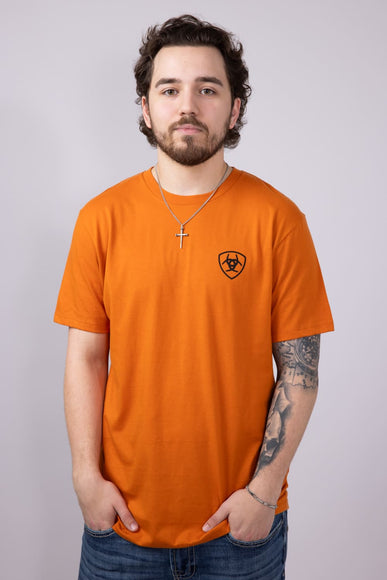 Ariat Barb Shield T-Shirt for Men in Rust