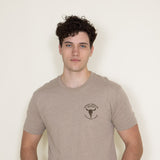 Ariat Bison Skull T-Shirt for Men in Oatmeal