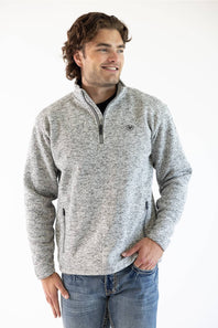 Ariat Caldwell 1/4 Zip Sweater for Men in Nulla Heather | 10079250-NULLA HEATHER