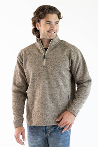 Ariat Caldwell 1/4 Zip Sweater for Men in Savannah Tan | 10079435-SAVANNAH TAN