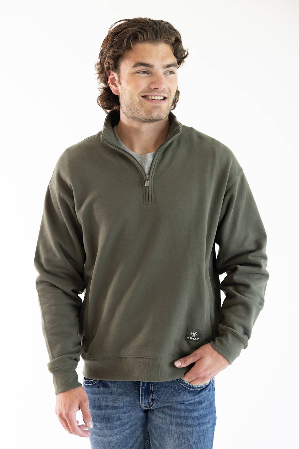Ariat Core 1/4 Zip Sweatshirt for Men in Grape Leaf | 10079612-GRAPE LEAF