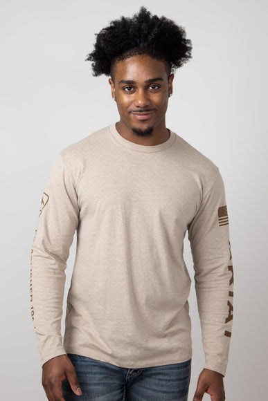 Ariat Elevated V2 Long Sleeve T-Shirt for Men in Brown