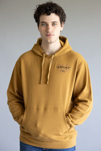 Ariat Embroidered Southwest Buckle Hoodie for Men in Brown