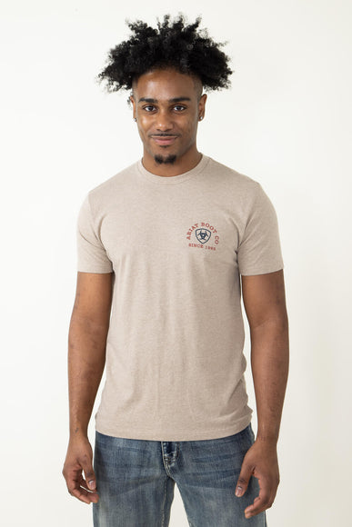 Ariat Flying Eagle T-Shirt for Men in Heather Oatmeal 