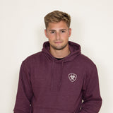 Ariat Logo Arrowhead Hoodie for Men in Berry Purple