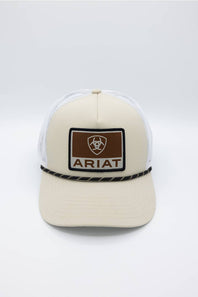 Ariat Logo Patch Cap for Men in Cream