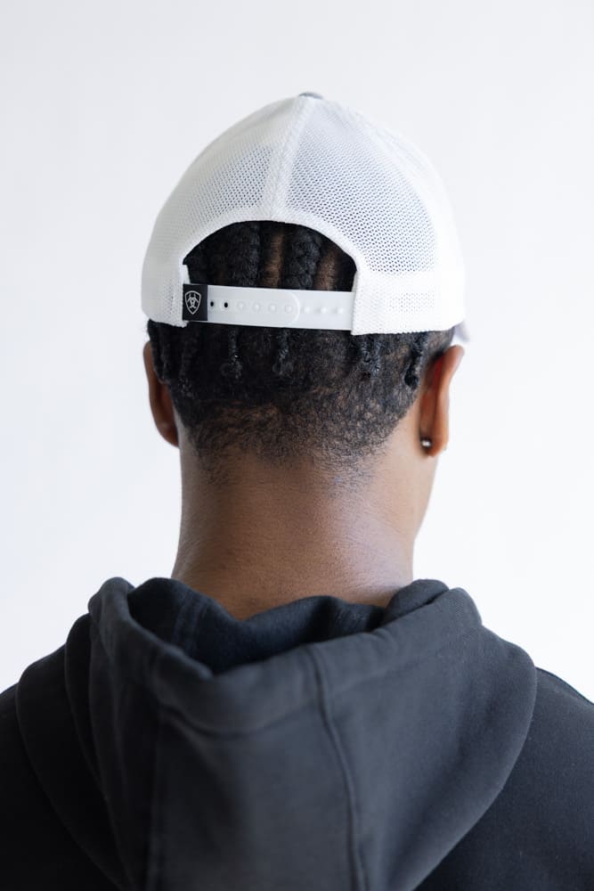 Ariat Mesh Snapback Hat for Men in Grey