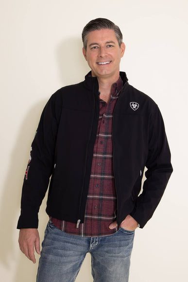 Ariat New Team Softshell Mexico Jacket for Men in Black