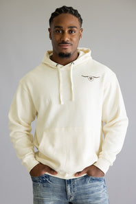 Ariat Shield Steer Head Hoodie for Men in Oatmeal