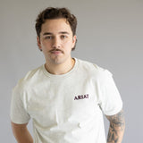 Ariat Straight Shooter T-Shirt for Men in Oatmeal