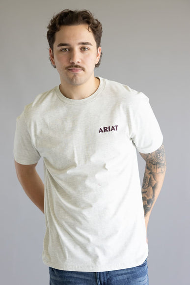 Ariat Straight Shooter T-Shirt for Men in Oatmeal