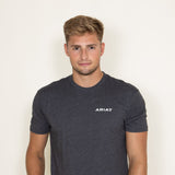 Ariat Wooden Badges T-Shirt for Men in Charcoal