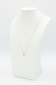 Dainty Cross Necklace in Gold