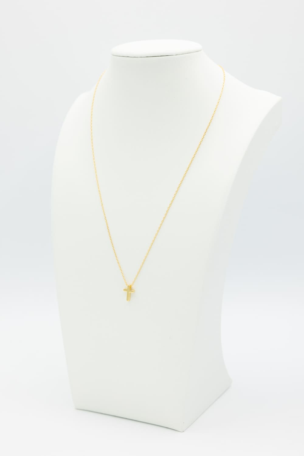 Dainty Cross Necklace in Gold