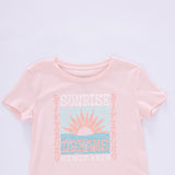Billabong Youth Sunrise Dreams Boyfriend T-Shirt for Girls in Veiled Rose