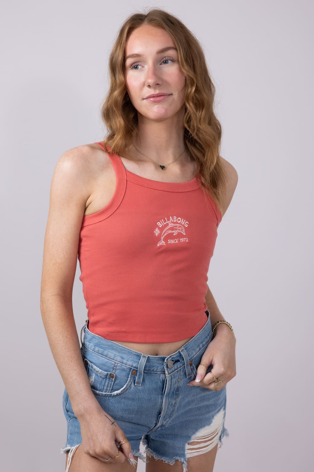 Billabong Day Trip Forever Knit Tank Top for Women in Hibiscus