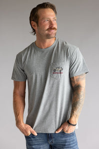 Burlebo Off Road Bronco T-Shirt for Men in Dark Heather Grey 
