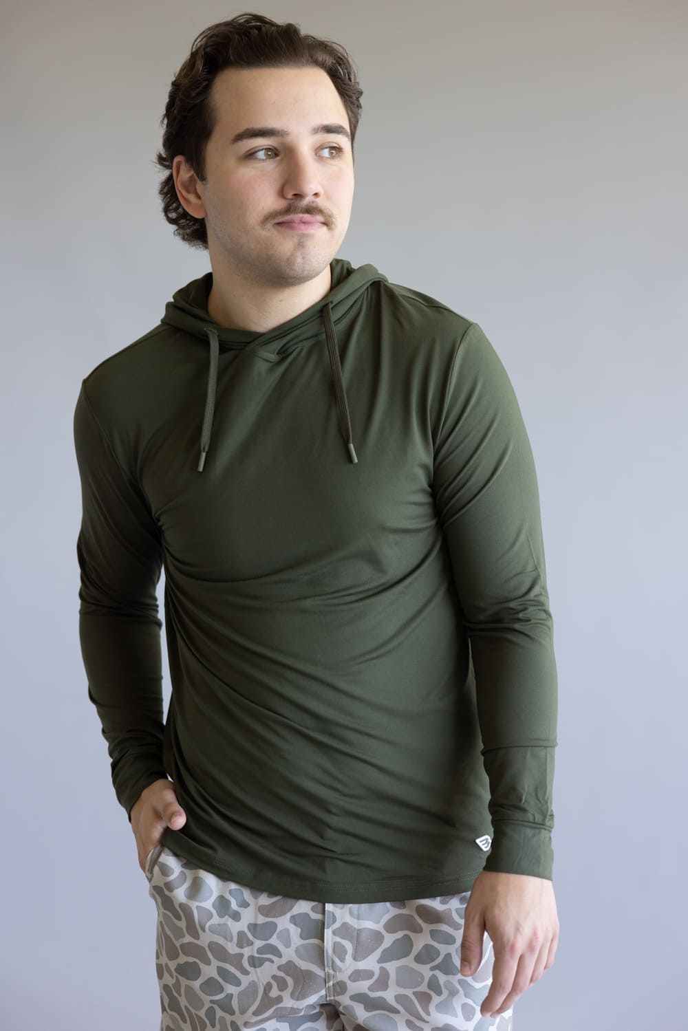 Burlebo Performance Hoodie for Men in Mallard Green