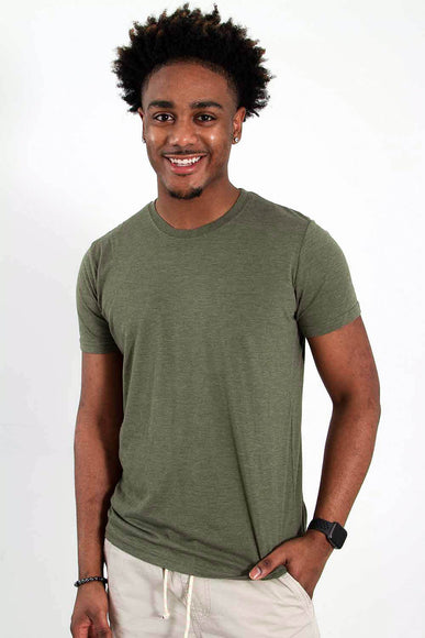Basic Crewneck T-Shirt for Men in Green