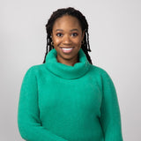 Miracle Basic Ribbed Turtleneck Sweater for Women in Green