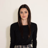 Basic Long Sleeve Top for Women in Black
