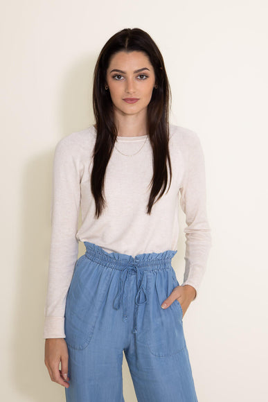 Basic Long Sleeve Top for Women in Oatmeal