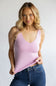 Seamless Double Layer Knit Tank Top for Women in Fondant Pink 