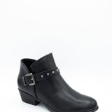Berness Kashvi Buckle Booties for Women in Black