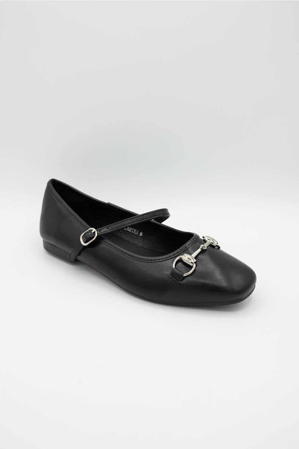 Berness Zamira Mary Jane Flats for Women in Black