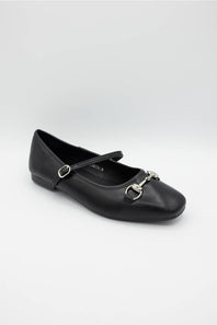 Berness Zamira Mary Jane Flats for Women in Black