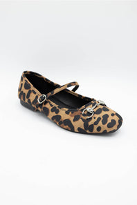 Berness Zamira Mary Jane Flats for Women in Leopard