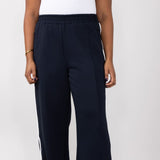 Bow Tie Track Pants for Women in Dark Navy/ White