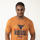 Brew City Coors Banquet Bull Rodeo T-Shirt for Men in Orange
