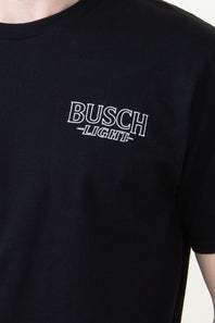 Busch Light Neon Logo T-Shirt for Men in Black