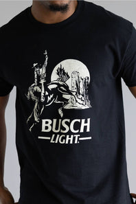 Busch Light Cowboy Mesa T-Shirt for Men in Black