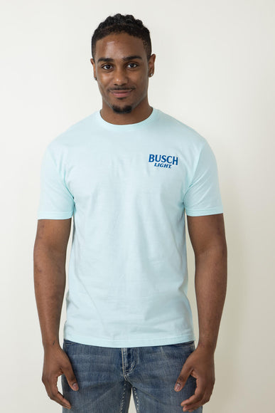 Busch Light Dog Cooler T-Shirt for Men in Teal Blue