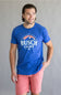 Busch Light Patriotic T-Shirt for Men in Heather Royal