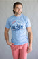 Busch Light Red White & Busch Light T-Shirt for Men in Light Blue