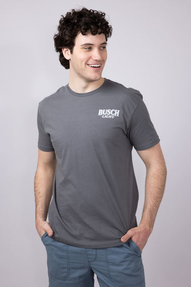 Busch Light Truck Cooler T-Shirt for Men in Charcoal