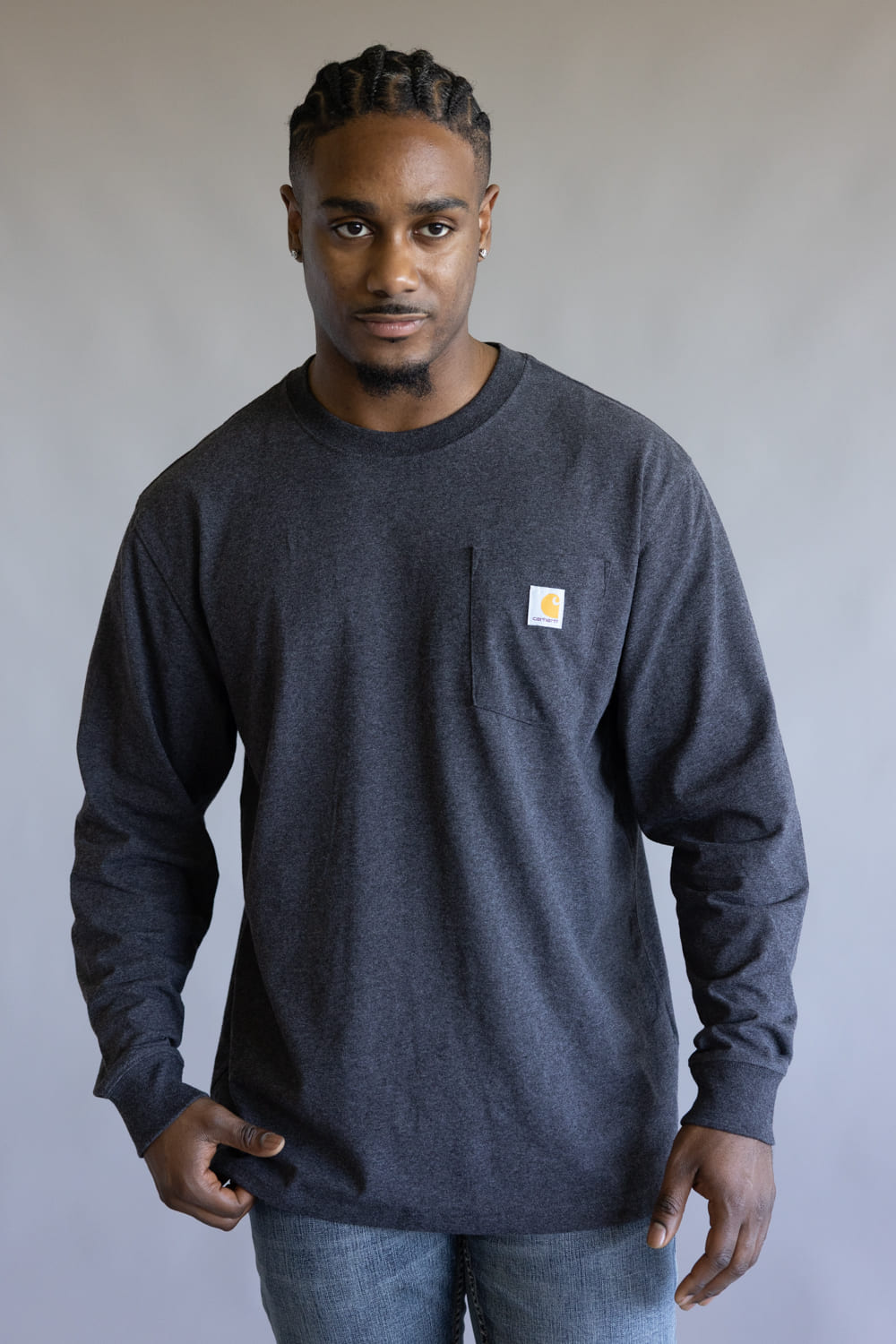 Carhartt Heavyweight Pocket Deer T-Shirt for Men in Carbon