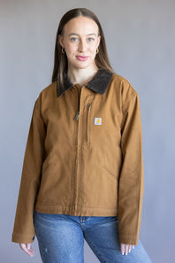 Carhartt Rugged Flex Canvas Detroit Jacket for Women in Carhartt Brown 
