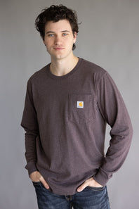 Carhartt Heavyweight Pocket C Graphic T-Shirt for Men in Dark Sepia