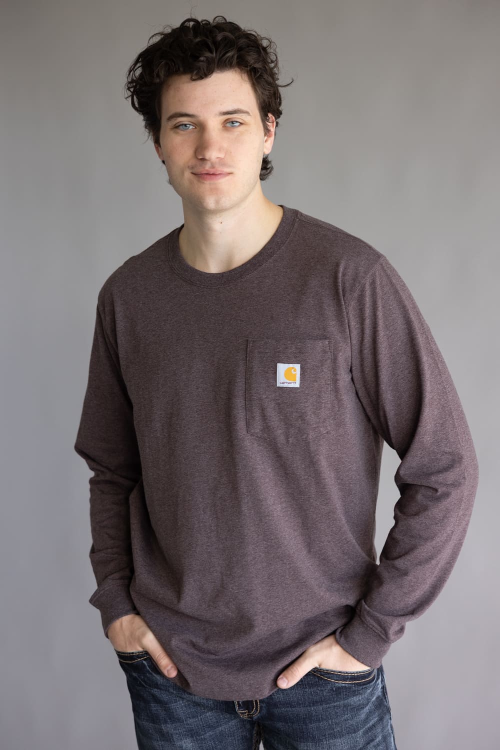 Carhartt Heavyweight Pocket C Graphic T-Shirt for Men in Dark Sepia