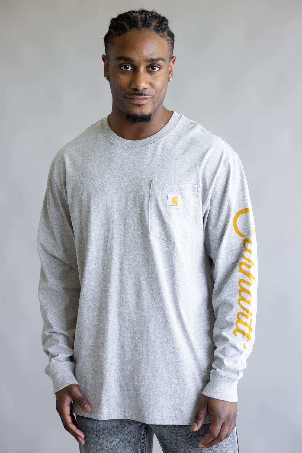 Carhartt Heavyweight Pocket Dog T-Shirt for Men in Gray