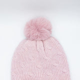 C.C. Knitted Pom Beanie for Women in Rose