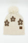 C.C. Daisy Pom Beanie for Women in Heather Beige
